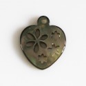 BeauMonde Bijoux - Nacre 16X14 mm coeur gris