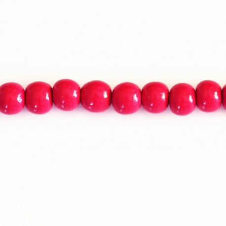 Wooden bead 6 mm round varnished - BeauMonde Bijoux