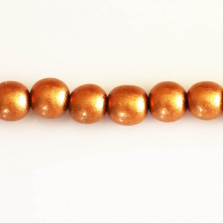 BeauMonde Bijoux - Perle bois 8 mm ronde vernie