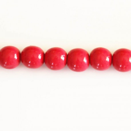 Wooden bead 8 mm round varnished - BeauMonde Bijoux