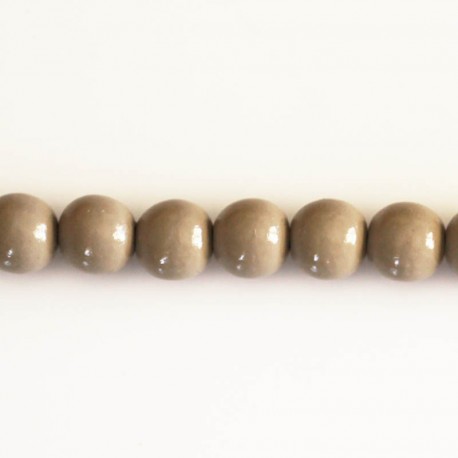BeauMonde Bijoux - Perle bois 8 mm ronde vernie