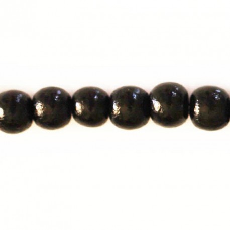 BeauMonde Bijoux - Perle bois 8 mm ronde vernie