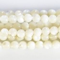 White mother-of-pearl 4 mm round bead quality A