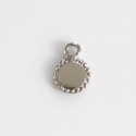 Medallion 8 mm one silver metal ring