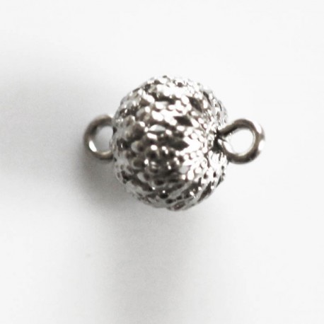 BeauMonde Bijoux - Perle filigrané 8 mm avec 2 anneaux