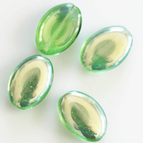 Flat oval 16 x 11 glass of Bohemia - BeauMonde Bijoux