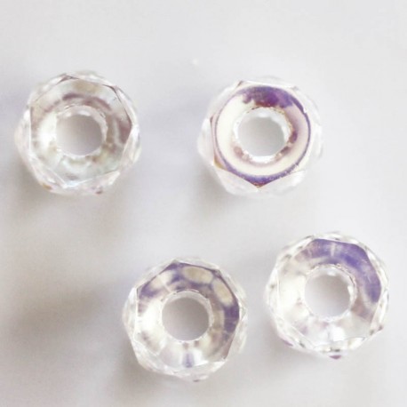 BeauMonde Bijoux - Rondelle 8x6 mm environ facettée, trou 3 mm environ