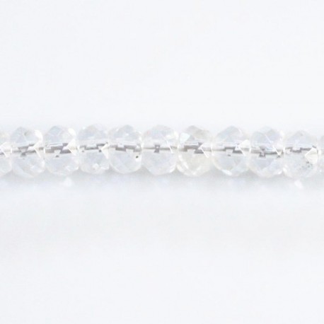 BeauMonde Bijoux - Cristal de roche 4x6 mm environ rondelle facettée AA Brésil