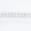 Cristal de roche 4x6 mm environ rondelle facettée AA Brésil