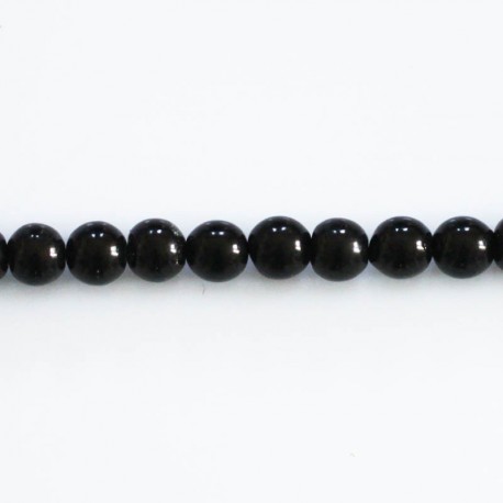 BeauMonde Bijoux - Jais 6 mm perle ronde AA Chine