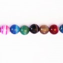 BeauMonde Bijoux - Agate 8/8.2 mm multi veinée perle facettée