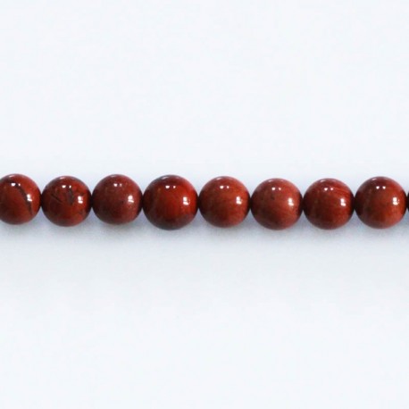 Red jasper 6/6.5 mm round bead Africa - BeauMonde Bijoux