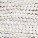Agate blanche 2 mm perle ronde facettée A Afrique du Sud