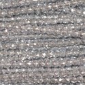 Hematite 2 mm round bead faceted silver