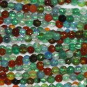 BeauMonde Bijoux - Agate mixte 2 mm perle ronde facetée