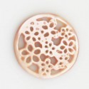 Nacre 17 mm rosace rose
