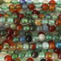 Agate mixte 2 mm perle ronde