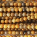 Crasy agate 2 mm round bead saffron tone