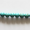 Howlite 8 mm perle ronde turquoise