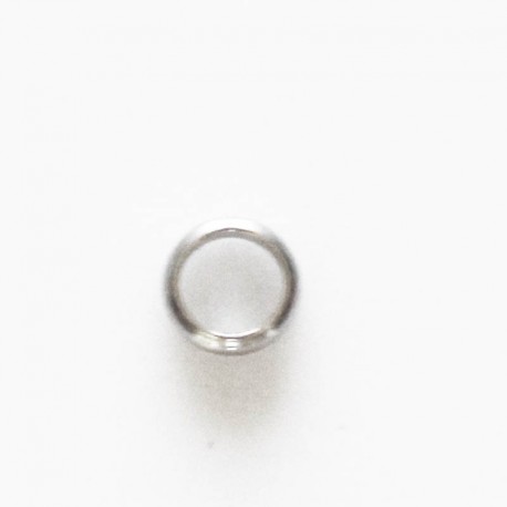 BeauMonde Bijoux - Anneau 5x1.5 mm argenté trou de 4 mm épaisseur 2 mm origine Europe