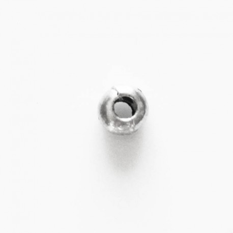 BeauMonde Bijoux - Intercalaire 6X3 mm rondelle lisse argentée trou 2.5mm