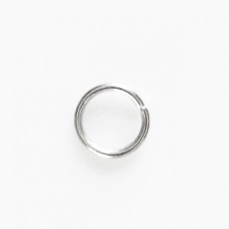 Open ring silver titanium color 7 mm - BeauMonde Bijoux
