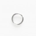 Open ring silver titanium color 7 mm - BeauMonde Bijoux