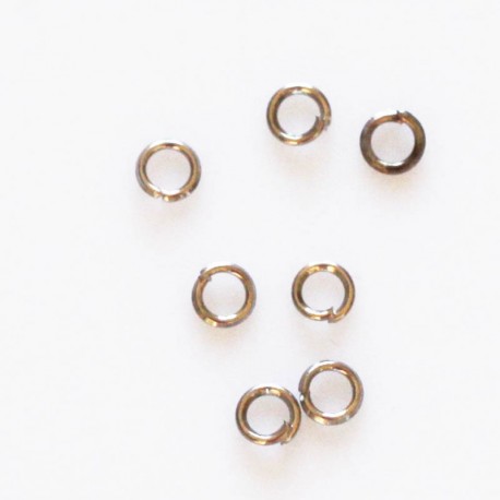 Ring 3 mm round metal silver color titanium - BeauMonde Bijoux