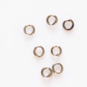 Ring 3 mm round metal silver color titanium