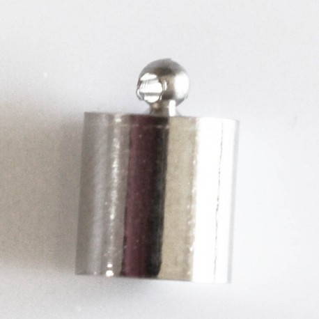 BeauMonde Bijoux - Embout cylindrique 12X11 mm intérieur 10 mm argentée