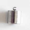 Embout cylindrique 10X11mm anneau intérieur 9mm argentée
