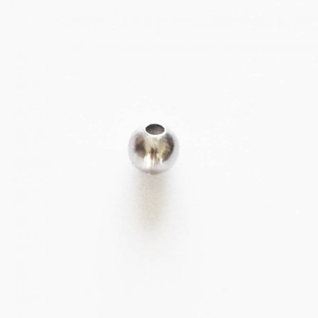 Bead 4 mm round color titanium - BeauMonde Bijoux