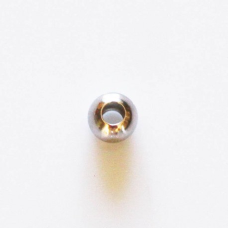 BeauMonde Bijoux - Perle 6 mm ronde lisse couleur titanium