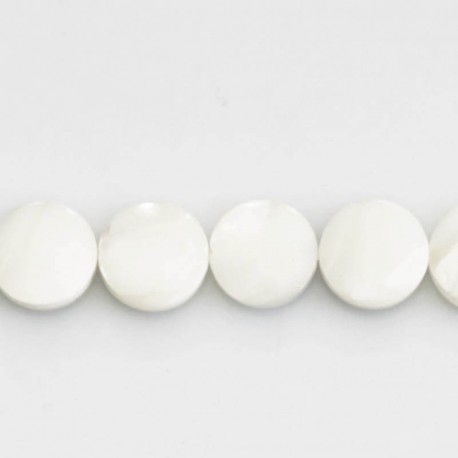 White 10 mm mother of Pearl round Medallion - BeauMonde Bijoux