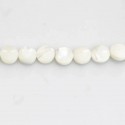 BeauMonde Bijoux - Nacre blanche 8mm environ médaillon rond Indonésie