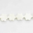White 13 mm mother-of-pearl flower 6 petals