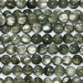 BeauMonde Bijoux - Séraphinite 4/4.4 mm perle ronde AA Russie