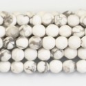 BeauMonde Bijoux - Howlite blanche 4/4.5 mm perle ronde facetée A Canada
