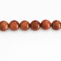 Gold sand stone 8 mm round bead