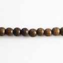 BeauMonde Bijoux - Bois gris 6 mm perle ronde Indonésie