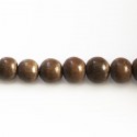 Wooden grey 8 mm round bead