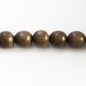 Wooden grey 10 mm round bead - BeauMonde Bijoux
