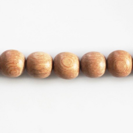 BeauMonde Bijoux - Bois rose 10 mm perle ronde Indonésie