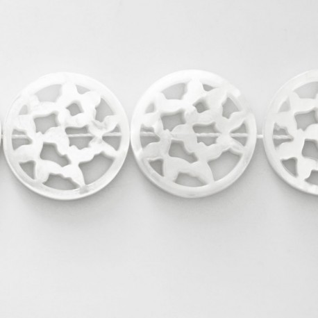 BeauMonde Bijoux - Nacre 25 mm rosace papillons Indonésie