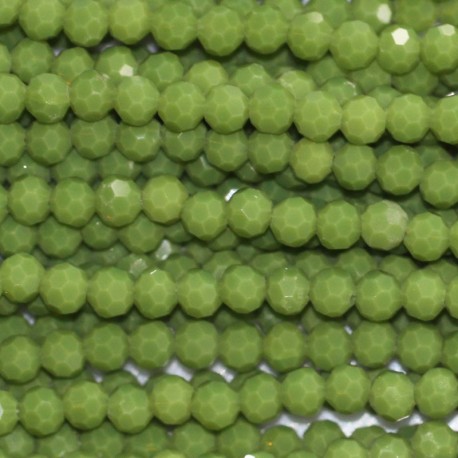 Glass bead 4 mm round faceted - BeauMonde Bijoux