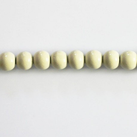 Wooden bead 6 mm round varnished - BeauMonde Bijoux