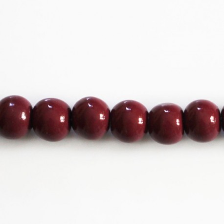 Wooden bead 8 mm round varnished - BeauMonde Bijoux
