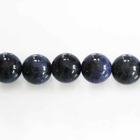 BeauMonde Bijoux - Dumortiérite 10 mm perle ronde A+ Pérou