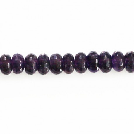 BeauMonde Bijoux - Améthyste 6x4mm environ rondelle facettée A Brésil