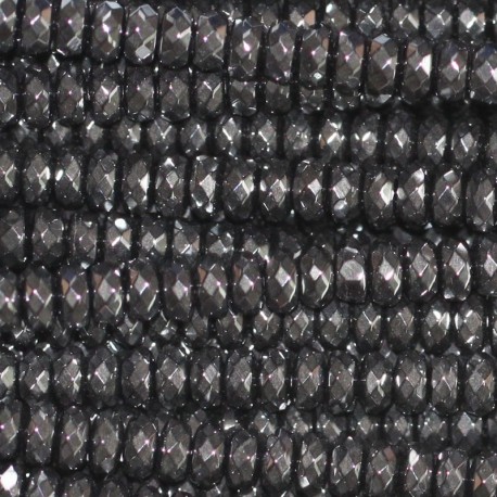 Hematite 2x4 mm faceted washer - BeauMonde Bijoux